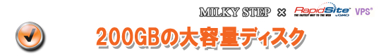 200GBの大容量ディスク